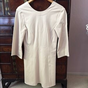 TIBI minimalist Cream Minidress